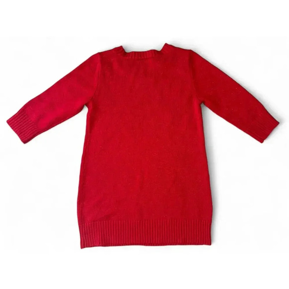 IZ Girls Sweater Dresses Red Gray Long Sleeve Knit Size Large 14 - Picture 6 of 11